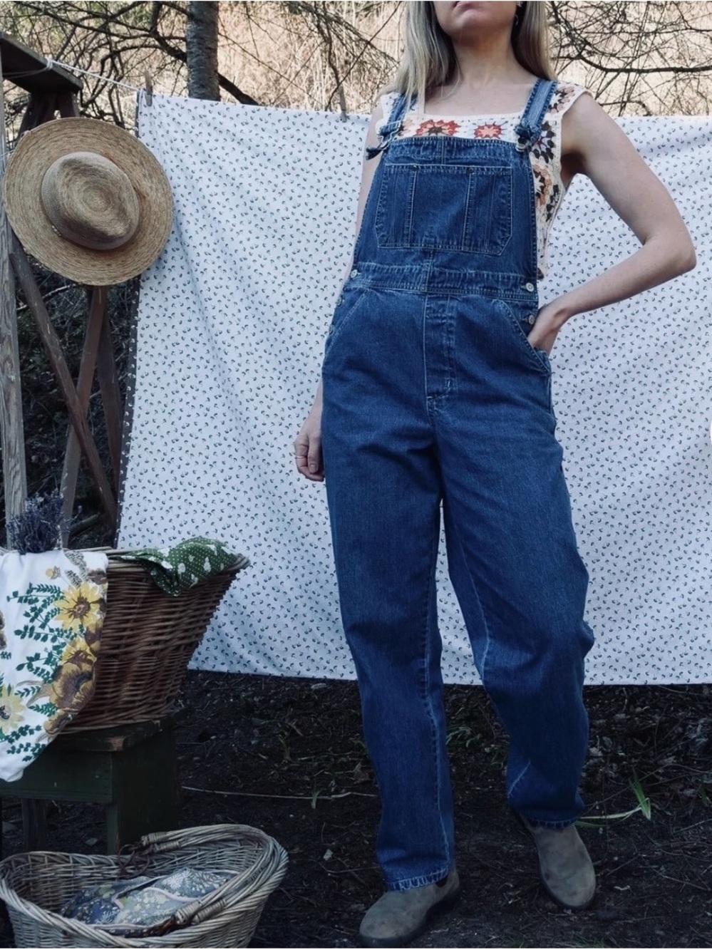 Jonny Q Vintage 90’s Blue Denim Overalls Women S